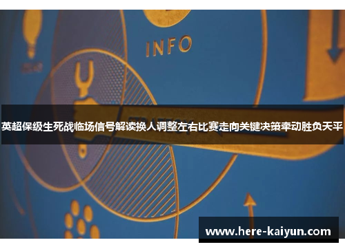 英超保级生死战临场信号解读换人调整左右比赛走向关键决策牵动胜负天平